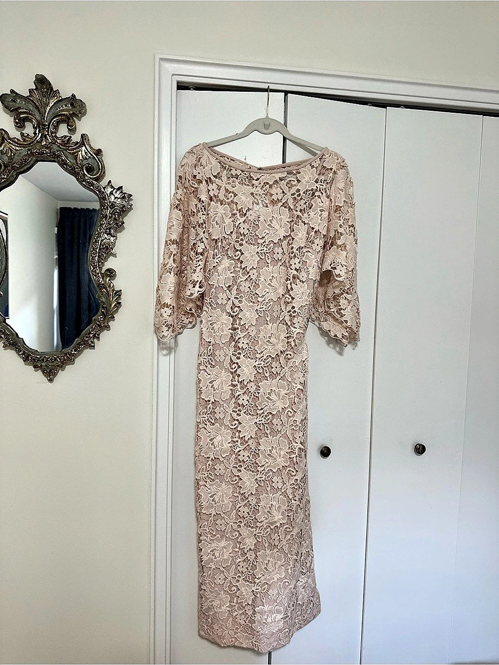 Lauren Ralph Lauren Rozana Floral Lace Maxi Dress in Pink Size 10P Like New